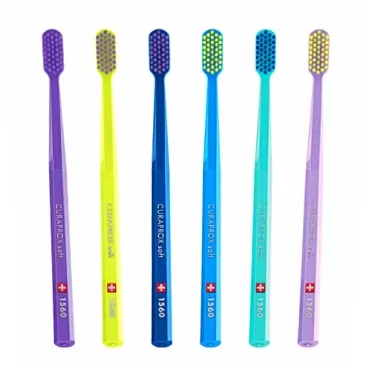Curaprox Soft Toothbrush CS 1560, 6 Pack, Colors May Vary