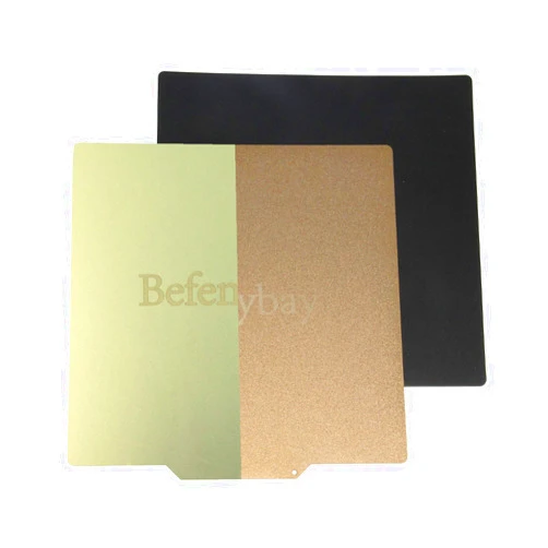 Befenybay Flexible Removable Double Side (Powder Coated + Smooth Coated) PEI Metal Sheet Bed Magnetic Heated Bed Build Surface 235x235m for 3D Printer (235x235mm-Double Side)