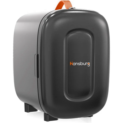 Hansburg Mini Fridge for Bedroom Skincare Cooler & Warmer Portable Small Refrigerator 4 Liter/6 can with 12v AC/DC/USB Option for Food, Drinks, Makeup, Dorm, Office and Car