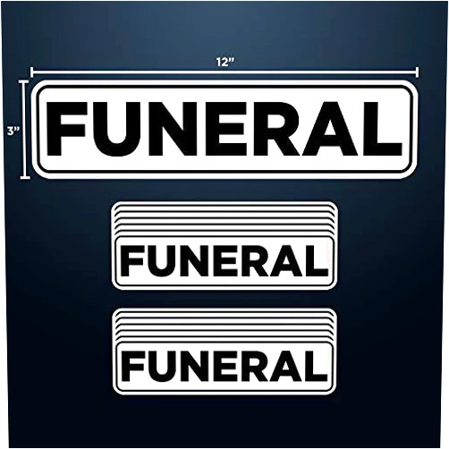 ColorShock 12 Pack Funeral Car Magnets - Magnets for Funeral Procession (Better Than Paper Signs)