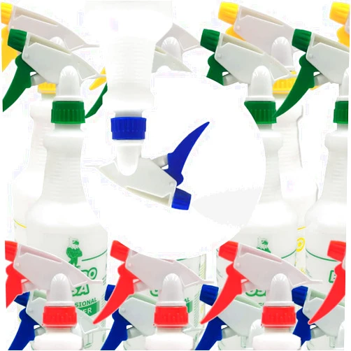 EZPRO USA 16 Pack Spray Bottles 16 Oz Empty Water for Cleaning Solution Plastic Bottle with Measurements and Adjustable Nozzle Plant Household Commercial Industrial (Mixed)