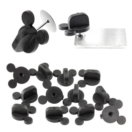 SCS Direct PVC Rubber Mouse Ears Pin Backs(12 Pcs) Compatible with Mickey Mouse, Disney - Keep Your Favorite pins Safely Secured to Your Clothes, Keepers, Tie Tack, Lapel Pinback