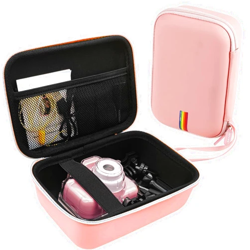 Leayjeen Camera Case Compatible with Agoigo/PROGRACE/Ourlife/BRYSETEN and More Kids Waterproof Digital Video Camera Toy-Girls Boys Birthday Gifts (CASE ONLY)-Pink