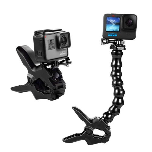 Suptig Jaws Flex Clamp Mount Gooseneck Mount for GoPro Hero 13 Hero 12 Hero 11 Hero 10 Hero 9 Hero 8 Hero 7 Hero 6 Hero 5 Hero 4 Session Hero 3+ Hero 3 Akaso EK7000 DJI osmo Arlo Action Camera.