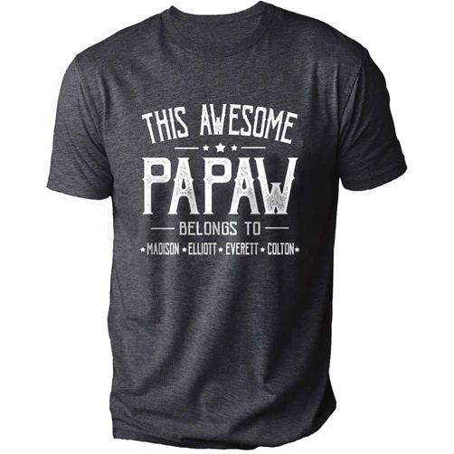 Generic IZI POD Personalized Grandpa Dad Shirt, Custom Grandpa Grandkids Name Shirt, Birthday Christmas Fathers Day Dad Grandpa Gift