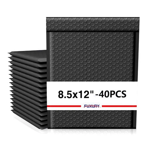 Fuxury Black Bubble Mailers 8.5x12