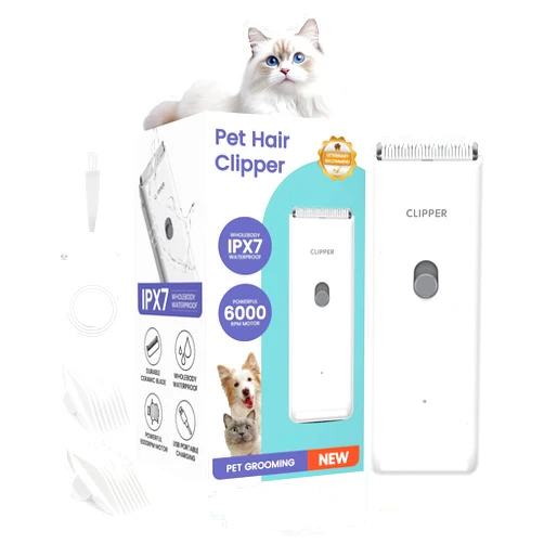 Marvljojo Upgrade Home Professional Dog Grooming Kit Clipper for Matted & Long Hair, Cordless Pet Shaver Low Noise USB Rechargeable for Cats, Small&Medium Dogs, Handy Pet Hair Grooming Trimmer, White