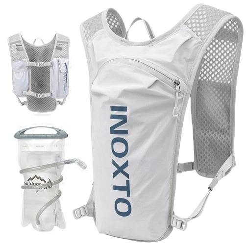 INOXTO Running Hydration Vest Backpack,Lightweight Insulated Pack with 1.5L Water Bladder Bag Daypack for Hiking Trail Running Cycling Race Marathon for Women Men