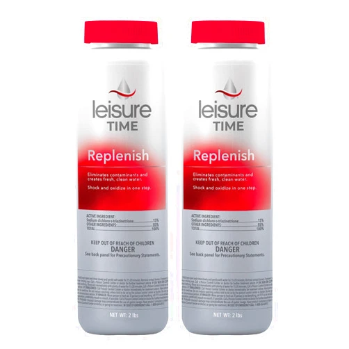 Leisure Time 45310-02 Spa Replenish Shock Oxidizer for Spas and Hot Tubs, 2-Pounds, 2-Pack