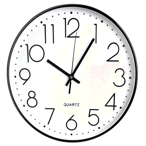 Tosnail 12 Inch Large Non Ticking Wall Clock, Round Silent Battery Operated Wall Clock for Living Room, Bathroom, Bedroom, Kitchen, Office Wall Decor - Modern Black Frame