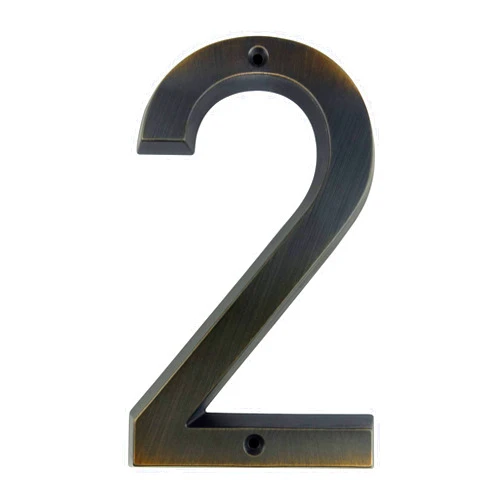 HASWARE House Number Sign 6 Inch Vintage Style Aged Bronze Finish Door Numbers Signage Plaque Street Home Address Numerals,Zinc Alloy (2)
