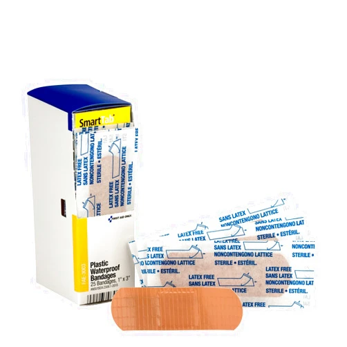 First Aid Only FAE-3003 SmartCompliance Refill 1 x 3 Waterproof Plastic Bandages, 25 Count