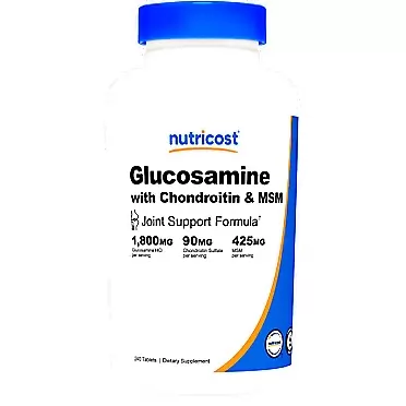 Nutricost Glucosamine 1800mg with Chondroitin & MSM, 240 Tablets, 120 Servings - Joint Support Formula - Non-GMO, Gluten Free