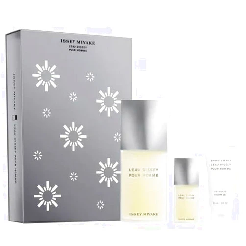 Issey Miyake L'eau D'issey Pour Homme 3-Piece Set for Men, (4.2 Oz Eau De Toilette Spray + 0.5 Oz Eau De Toilette Spray + 1.6 Oz Shower Gel)