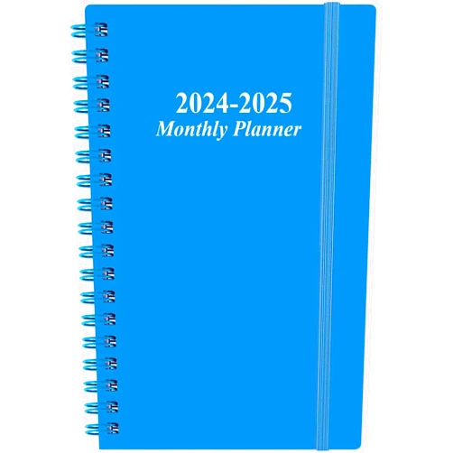 Heveboik 2024-2025 Monthly Planner - July 2024 - December 2025, Two Pages Per Month, 18 Monthly Calendar/Planner with Tabs, Strong Twin-Wire Binding, Inner Pocket, 3.75