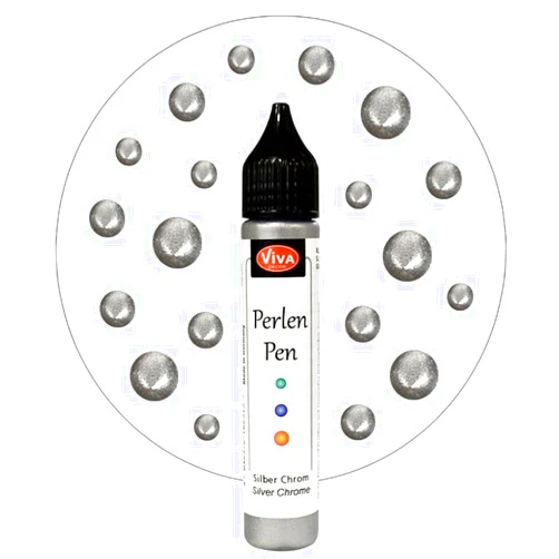 Viva Decor 25ml Pearl Pen, Silver Chrome