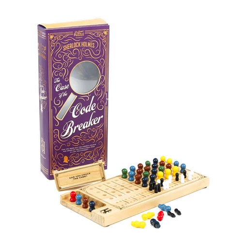 Professor PUZZLE - The Case of the Code Breaker - Wooden Brain Puzzle Set - 2 player battle of wits