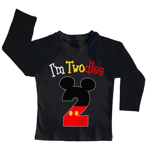 Luke and Lulu 2nd Birthday Shirt Boy - Mouse Themed Birthday Boy Shirt 2 - Premium Long Sleeve Outfit for Boys - Two Shirt