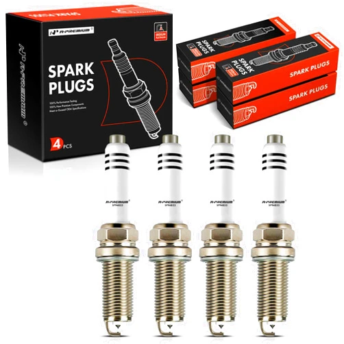 A-Premium Iridium Platinum Spark Plugs Compatible with Volkswagen Jetta, Passat, Golf, Beetle, GTI & Audi A4 allroad, A4 Quattro, Q5, Q7, A5 Sportback, A6, A3, TT Quattro & Porsche Macan, Pack of 4
