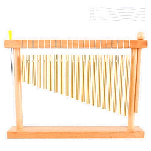 EASTROCK 20 Note Chime Table Wind Chime Bar Percussion Instrument Single Row Chime Hand Chimes Relaxing Meditation Healing Sound Desktop Decoration (Gold)
