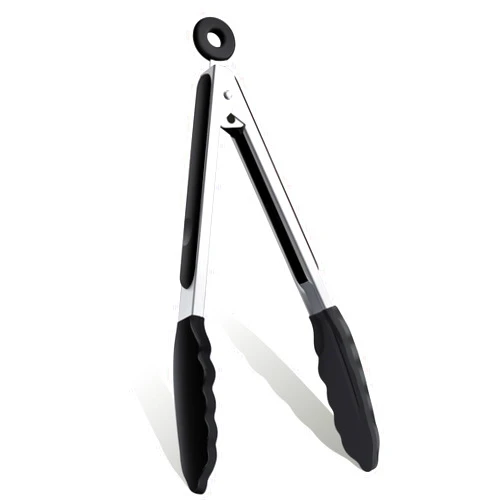 DAILY KISN 9 Inch Kitchen Tongs, Cooking Tongs with Silicone Tips and Stainless Steel Handle, Non Stick Heat Resistant Tongs for Cooking, Buffet, Salad Serving (9