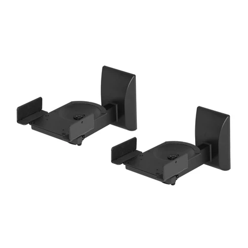 Monoprice Universal Bookshelf Speaker Wall Mount Brackets, Swivel, Tilt, Dual Side Clamping, Large Bookshelf/Surround Sound Speakers up to 55 lbs., Pair