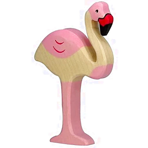 Goki Holztiger Flamingo Toy Figure