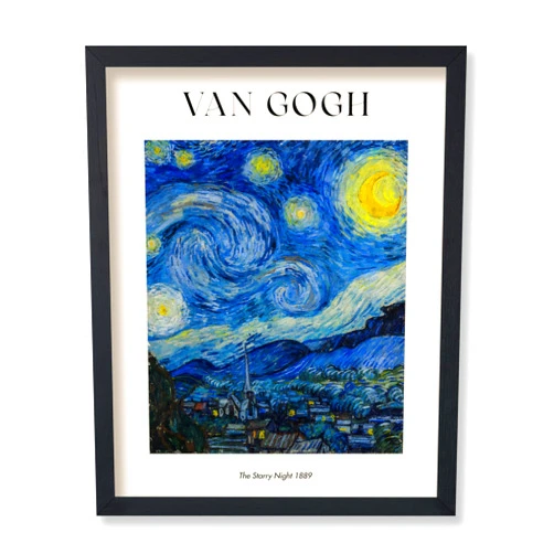 Poster Master Van Gogh Poster - The Starry Night Print - Abstract Art - Impressionism Art - Landscape Art - Masterpiece Art - Celestial Art - Classic Living Room Wall Decor - 8x10 UNFRAMED Wall Art