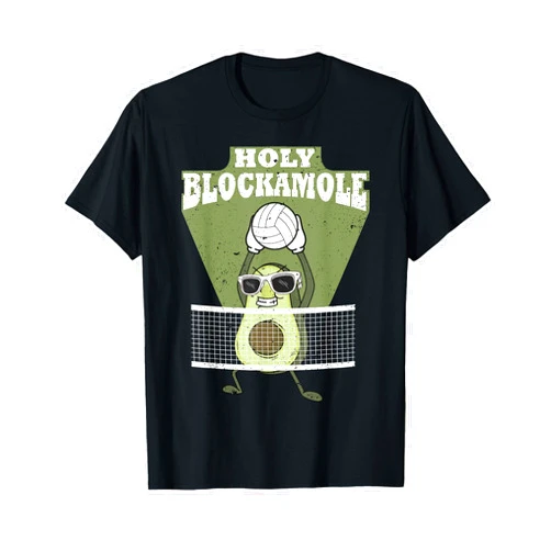 Cute And Trendy Guacamole Sport Outfits Holy Blockamole Volleyball Avocado Men Women Funny T-Shirt