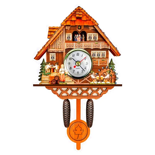 ANRODO Cuckoo Clock with Moving Train Cuckoo Wall Clock Clock Clock Living Room Clock Telling Time Living Room Home