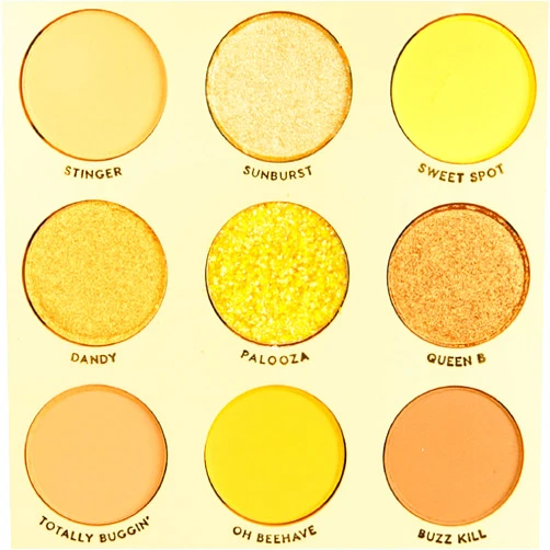 Colourpop Eyeshadow Palette Matte Metallic Glitter Pigmented UH HUH HONEY- yellows golds