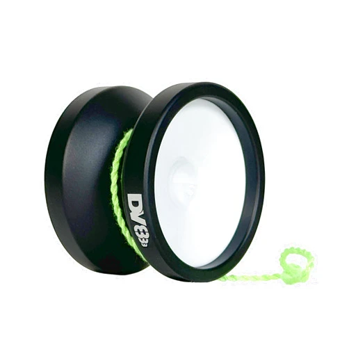 YoyoFactory Dv888 - A Simple and Comfortable Beginner Friendly Yoyo - Comes with Extra String & Pre Tied Finger Loop - Constructed from Aircraft Grade Aluminum - for Novice and Advanced Tricks Black