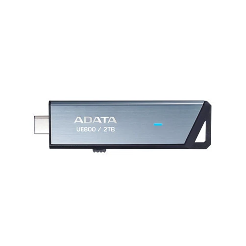 ADATA Elite UE800 2TB USB Type-C USB 3.2 Gen2 Flash Drive Portable SSD Up to 1000MB/s Read/Write (AELI-UE800-2T-CSG), Compatible with iPhone 15 Pro Series/Android/Playstation 5