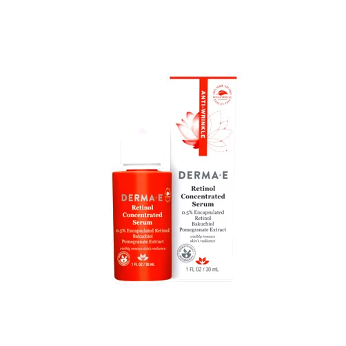 DERMA E Anti-Wrinkle Retinol Serum - Concentrated Skincare Elixir for Youthful Radiance - 1 Fl oz