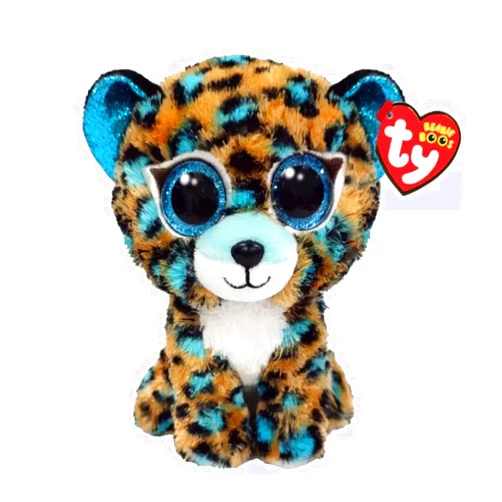 Yuanpulalala Beanie Baby Cobalt Blue Leopard Stuffed Animal Plush (6inch)