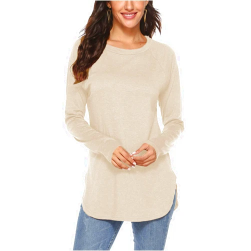 Newchoice Women's Casual Batwing Long Sleeve T Shirt Round Neck Basic Loose Tunic Tops