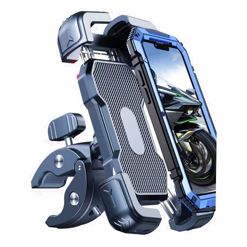 Bovemanx Motorcycle Phone Mount, [150mph Wind Anti-Shake][7.2inch Big Phone Friendly] Bike Phone Holder for Bicycle, [3s Easy Install] Handlebar Phone Mount, Compatible with iPhone, All Cell Phones
