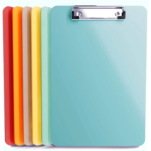 Office Solutions Direct Plastic Clip Boards 8.5x11 (Set of 6) Colored Clipboards Bulk, Acrylic Clipboard for Classroom, Cute Clipboard Boho Office Decor - 12.5x9 Clip Board