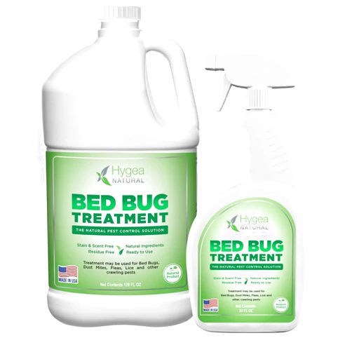 Hygea Natural Bed Bug Spray DIY Kit- Lice Spray Treatment- Non-Toxic, Odorless,Safe for children and pets, All water safe surfaces- At home extermiantion with guide- Includes bed bug spray and Refill