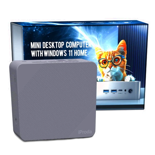 IProda Mini PC with Intel Alder Lake N97 CPU (up to 3.6GHz), Mini Desktop Computer PC Windows 11 Home Mini Computer with 16GB DDR4 512GB SSD 4K Dual Display Micro PC Bluetooth5.2/WiFi6/USB3.2