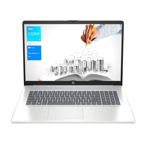 HP 17 Business Laptop, 17.3” HD+ Display, 11th Gen Intel Core i3-1125G4 Processor, 8GB RAM, 256GB SSD, Wi-Fi, HDMI, Webcam, Windows 11 Pro, Silver