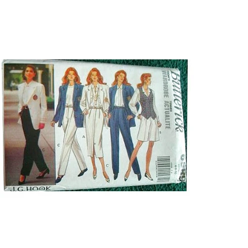 Butterick Today's Wardrobe Pattern 6589 Misses Jacket, Vest, Skirt, Shorts and Pants Size 6-10