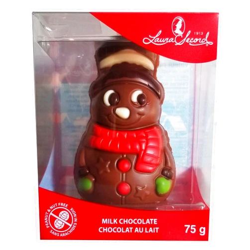 Regal Confection Laura Secord Milk Chocolate Snowman, 75g/2.6 oz. Box (Imported from Canada)