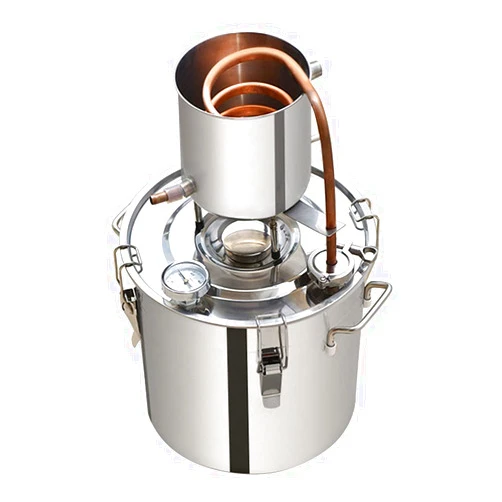 Ai-C-Dibosh 12L/20L/33L/50L 201 single bottom stainless steel Home red copper distiller Making Vodka Water Distiller Bar Party Brewing Equipment distiller (20L)