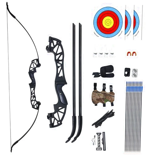 Pwigs Pretty&Popular Black Archery Recurve Bows with Ergonomic Design for Outdoor Training Practice