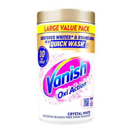 Vanish Fabric Stain Remover, Gold Oxi Action Powder, Whites, 1.5 kg