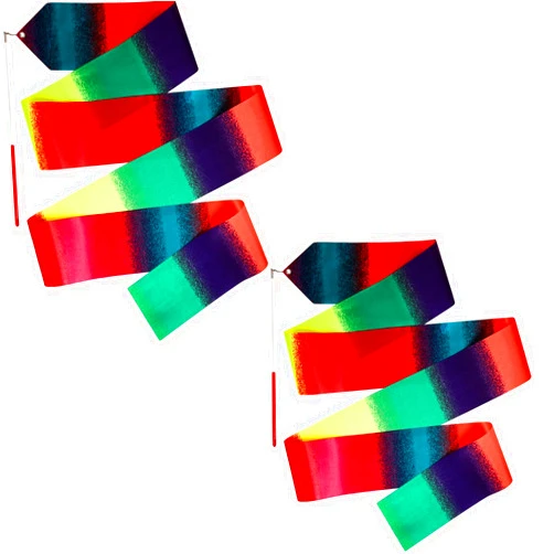 HiUnicorn Wide Dance Ribbons Church Praise Worship Flags for Adults Kids, 2 Pack 4 Inch Long Streamer Ribbon Dancer Wand for Kids Gymnastics Party Favors, 8.2 Ft Dancing Ribbon Twirling Wands