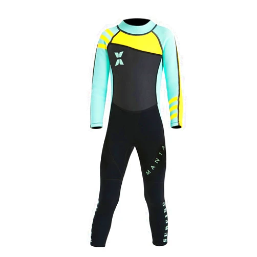 NATYFLY Kids Wetsuit, 2.5mm Neoprene Thermal Swimsuit, Full Wetsuit for Girls Boys and Toddler, Long Sleeve Kids Wet Suits for Swimming