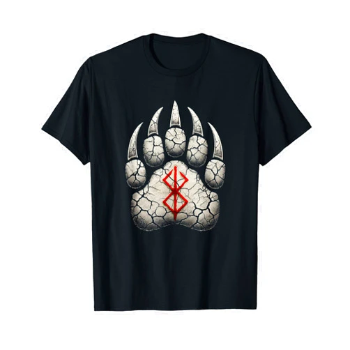 Viking Valhalla Krieger Normanne Runenkreis Götter Berserk Bear Paw Berserk Rune Rune Symbol Viking T-Shirt