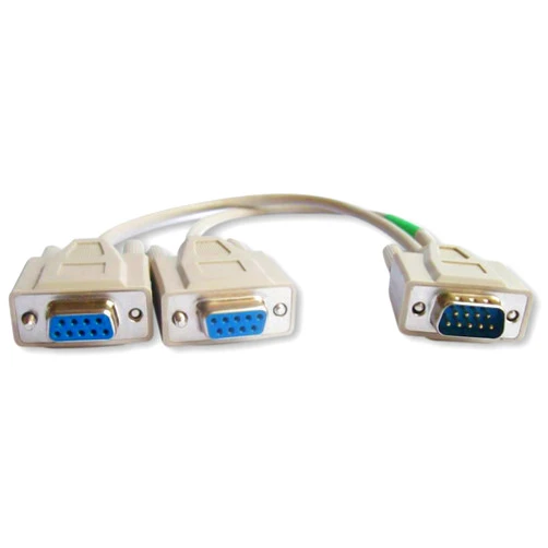 Your Cable 1 Foot DB9 9 Pin Serial Port Y Cable 1 Male / 2 Female RS232